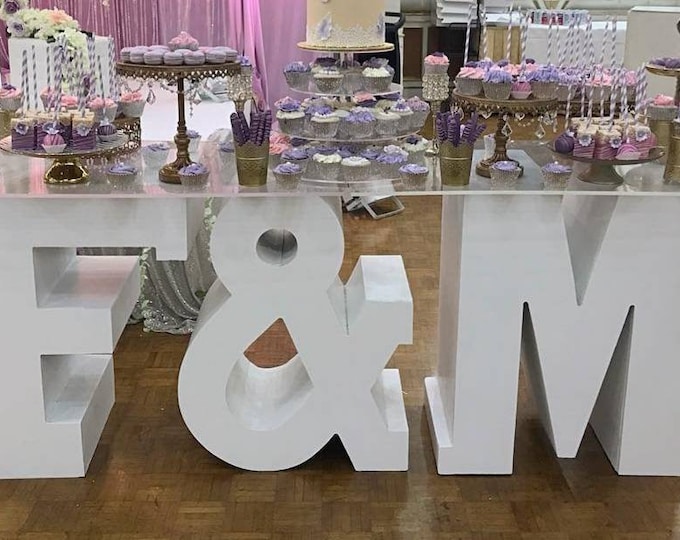 Foam Letters Perfect for Weddings, name intials love couple wedding  wedding table anniversary- Price includes 3 letters- Free Shipping