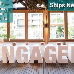 Large Foam Letter: &quot;Engaged&quot; Table Base - Wedding Photo Prop
