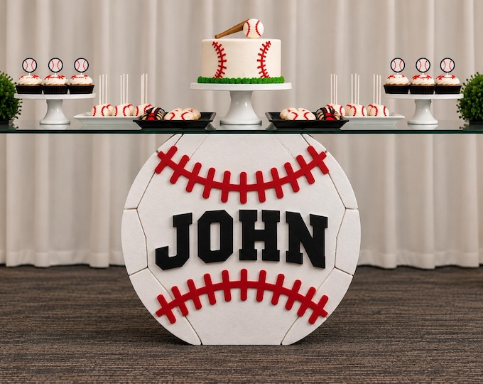 Custom Foam sport Table Base: 30in Tall, Personalized Name