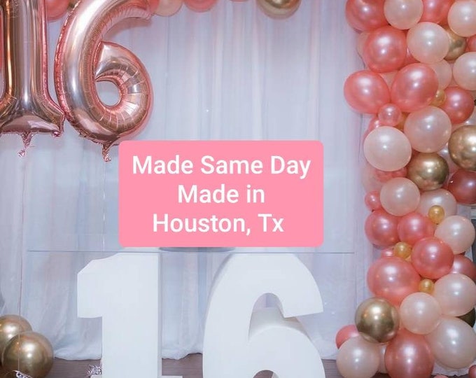 Foam numbers 16, for sweet 16  Party with the  number 16 for Table top  sign 8in depth/ price includes any 2 numbers, free shipping