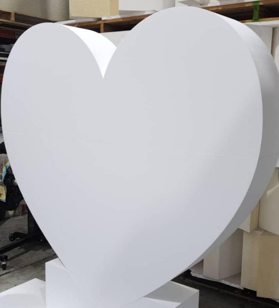 Heart foam, heart shaped foam piece