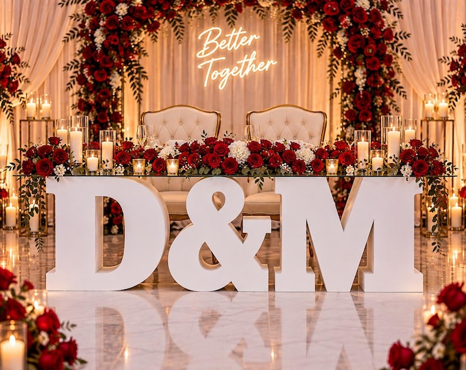 Foam Wedding Letters: Custom Name Initials, Anniversary Decor
