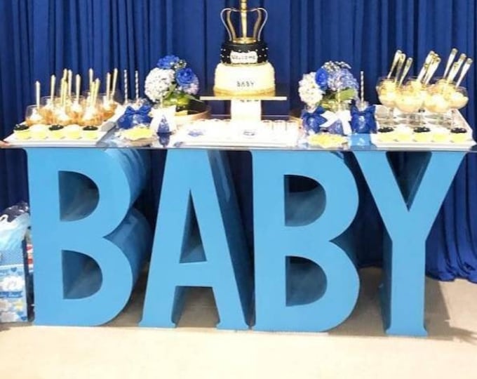 Giant Foam Single Letter Table Base 8in Thick Painted for one letter