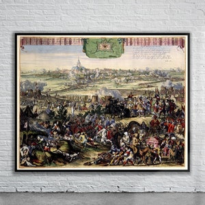 Belle impression vintage du siège de Naarden 1673 | Ancienne carte imprimée | Art mural vintage | Idées de décoration d'intérieur