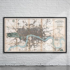 Vintage Antique Map of London, England 1806 | Old Map Print | Vintage Wall Art | Interior Design Ideas | House Gift