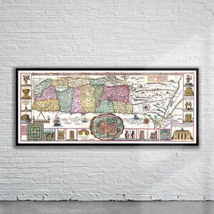Schöne Vintage Karte von The Holy Land 1632 | Alte Landkarte Print | Vintage Wandkunst | Interior Design Ideen