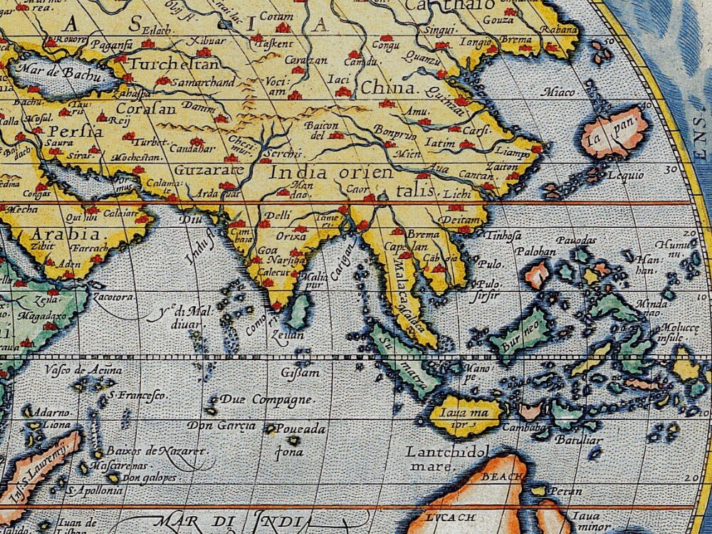 Vintage Map Poster, Ortelius Old World - 1570 Atlas Print