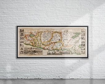 Vintage Antique Map of Holy Land 1828 | Old Map Print | Vintage Wall Art | Interior Design Ideas | House Gift
