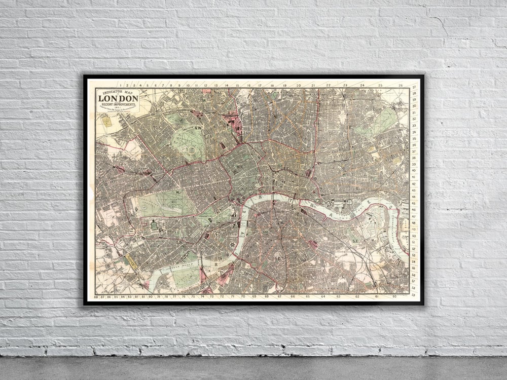 イギリス帝国連邦の世界地図 - 古地図と版画 - アンティーク世界