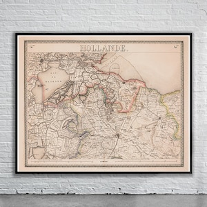Vintage Antique Map of Utrecht 1830 | Old Map Print | Vintage Wall Art | Interior Design Ideas | House Gift