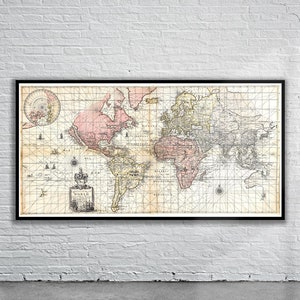 Vintage Antique Map Digital Print | Old Map Print | Vintage Wall Art | Interior Design Ideas | House Gift