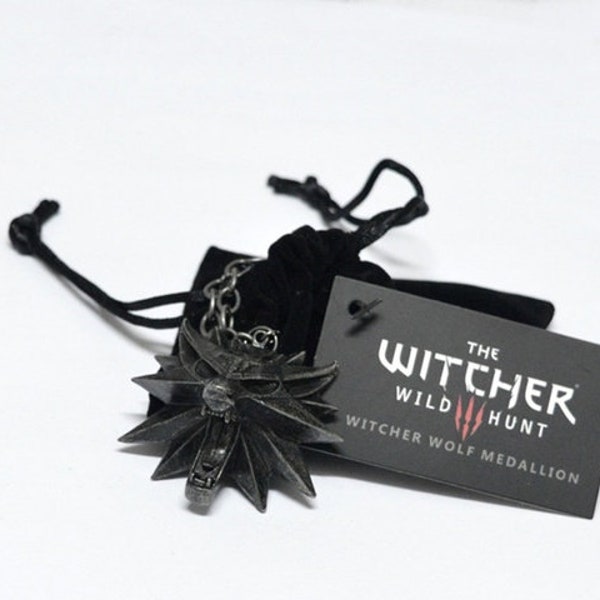 Witcher 3 Geralt of Rivia Wolf Medallion Necklace Pendant Amulet Video Game