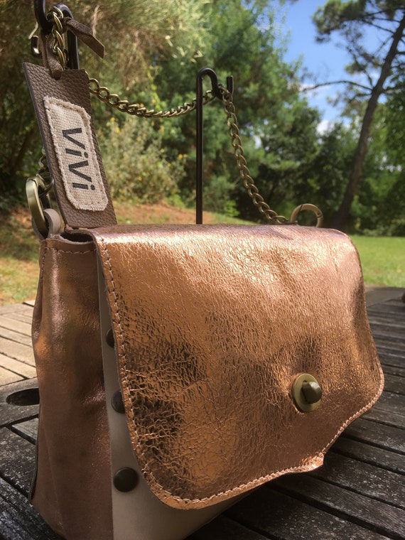 rose gold side bag