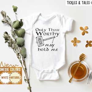 Thor Hammer Onesie®, Comic Onesie®, Game Onesie®, Hero Baby Onesie®, Cartoon Onesie®