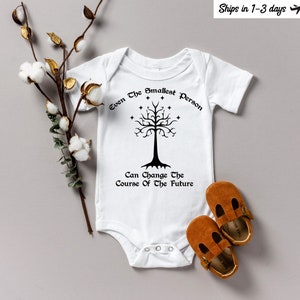 Smallest Person Onesie, Hobbit Onesie, Inspiring Baby Onesie, Rings Baby, Fellowship Baby Onesie® image 1