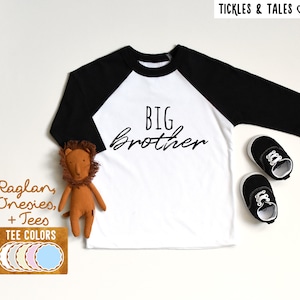 Big Brother Toddler Tee Raglan, Pregnancy Announcement and Reveal Baby Toddler Shirt, Brother Reveal Baseball Quarter Shirt