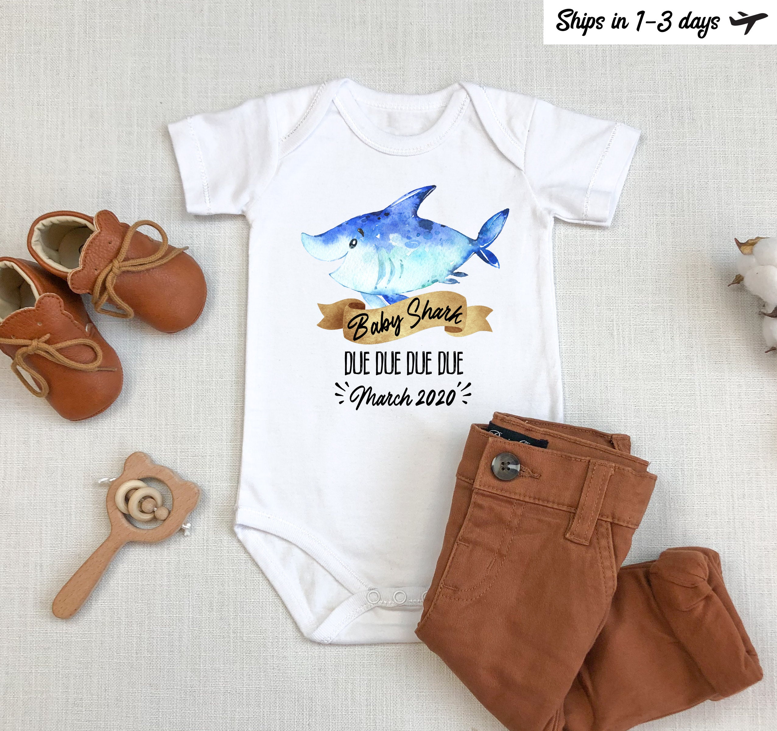 Personalized Baby Shark Onesie® Shark Baby Clothes Shark Etsy Canada