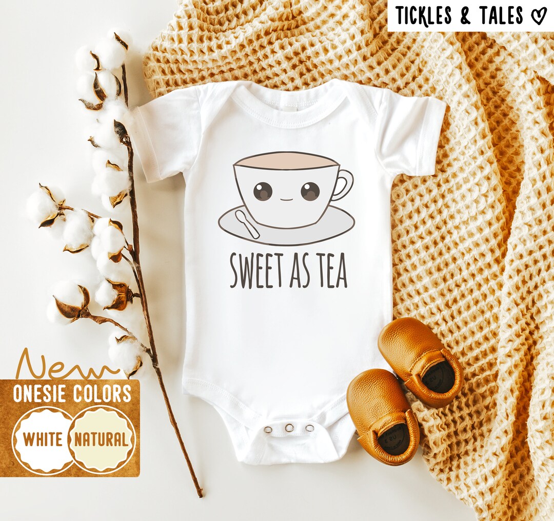 Sweet as Tea Onesie® Coffee Onesie Funny Onesies Tea Baby Bodysuit Cute Baby Shower Gift Etsy