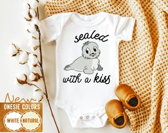 Sealed With a Kiss Onesie - Cute Seal Onesie - Baby Shower Gift