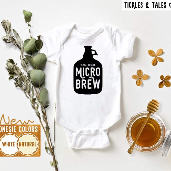 Micro Brew Onesie® - Funny Beer Onesie®s - Beer Onesie® - Locally Brewed Onesie - Vintage Baby - Hipster Baby Onesie