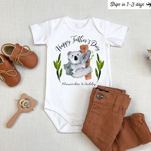 Fathers Day Gift, Our First Fathers Day Baby ONESIES® brand, Happy Father&#39;s Day, Fathers Day Baby, Koala Onesie®