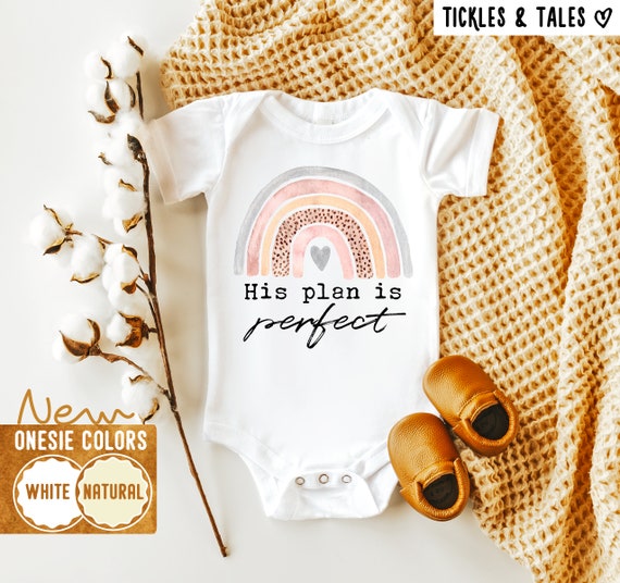 His Plan Is Perfect Rainbow Baby Bodysuit His Plan Is Perfect Rainbow Baby Bodysuit