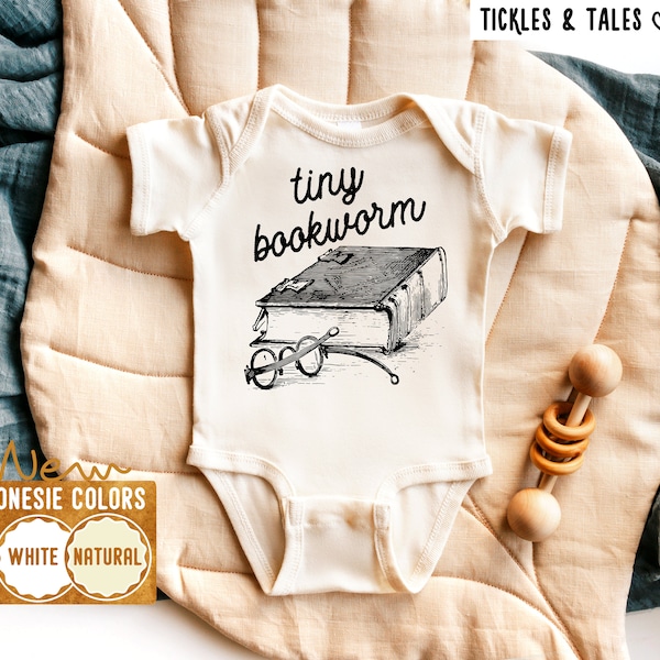 Tiny Bookworm Baby Onesie® - Reading Baby Onesie - Story Baby Onesie