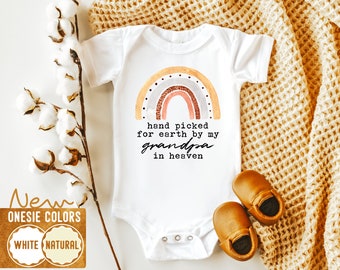 Handpicked for Earth by my Grandpa in Heaven Baby Bodysuit/Baby Announcement