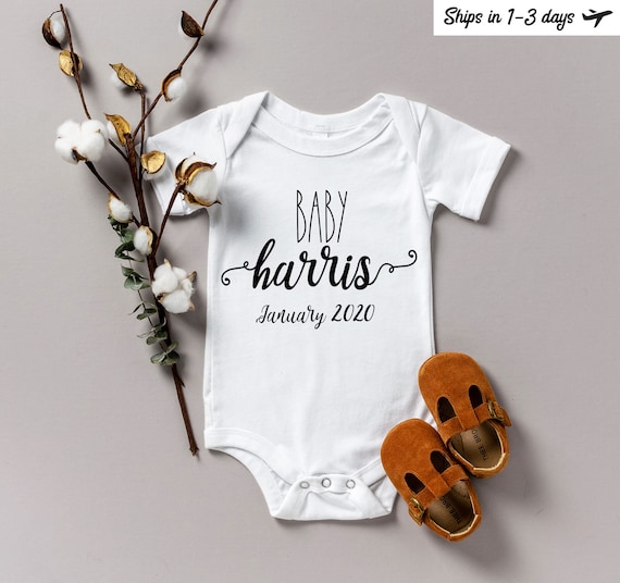 Baby announcement onesie australia cheap