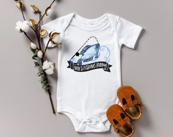 Daddy's Fishing Buddy Onesie®, Ocean Onesie, Sailing Boat Onesie, Funny Baby Bodysuit, Summer Baby Onesie, Pregnancy Reveal, Unisex Onesie