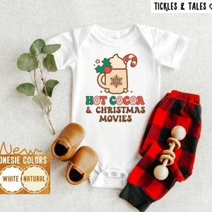 Retro Hot Cocoa & Christmas Movies Baby Onesie®
