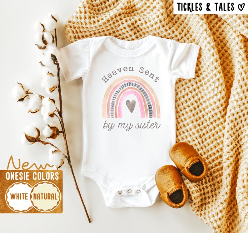 Heaven sent by my sister baby onesie