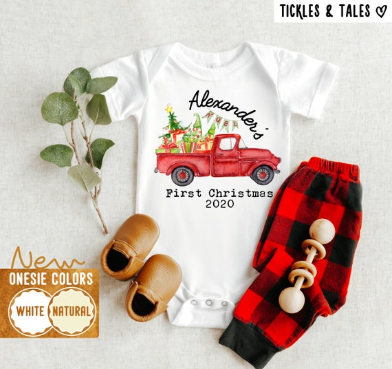 First christmas 2025 onesie personalized