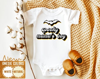 Spooky Mamas Boy Onesie - Retro Halloween Toddler Tee - Scary Toddler Shirt - Funny Toddler Tee