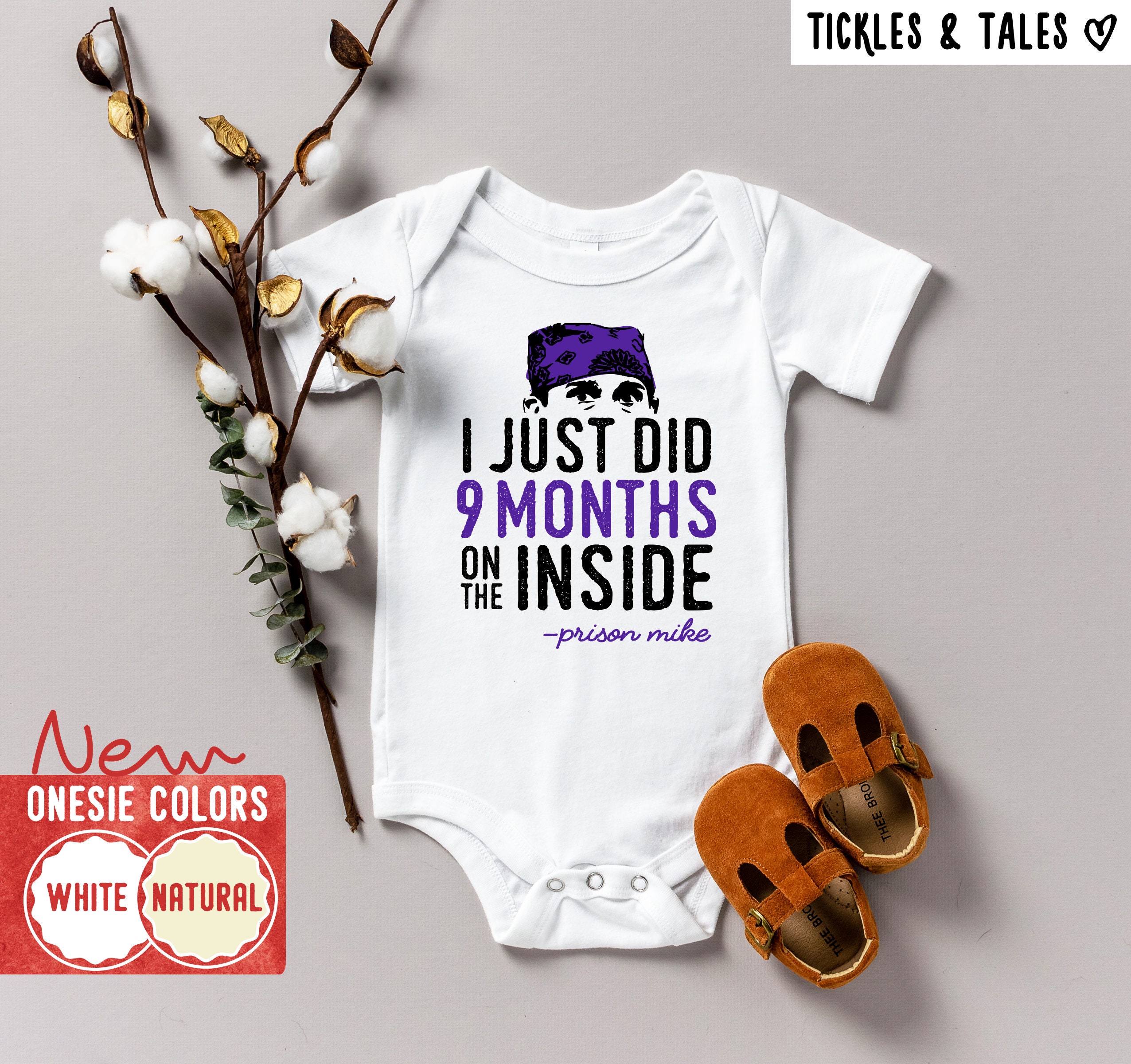 Prison Mike Baby Onesie® I Just Did 9 Months On The Inside Etsy