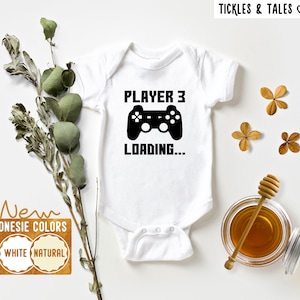 Player 3 Loading Baby Onesie® - Video Game Pregnancy Announcement
