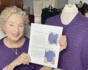 Lila Petunia Pullover häkeln