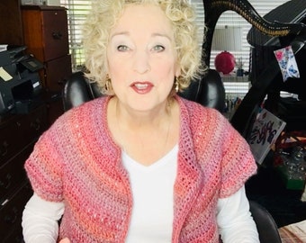 Lucy Cardigan Crochet Pattern, Size Inclusive, No Sew (PDF Pattern)