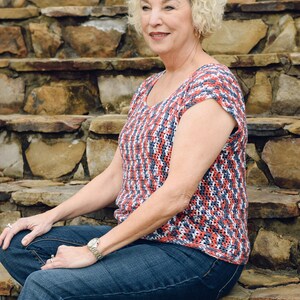 America Tank - Crochet Sweater Pattern - Easy - Size Inclusive! image 6