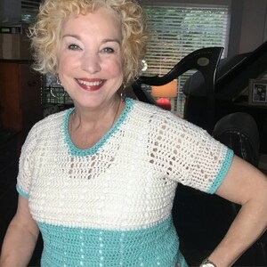 Block Party Tee - Crochet Pattern - Size Inclusive!