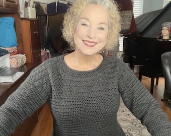 Penny's Peplum Sweater Häkelanleitung