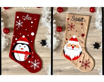 Christmas Boot - Christmas Sock - Personalized Christmas Boot - Personalized Christmas Sock - First Name Christmas Boot - Christmas Stocking
