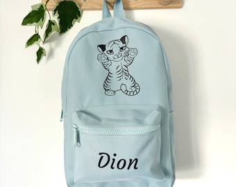 Tiger children's backpack - Kindergarten backpack - Personalized backpack - Children's backpack - First name backpack - Customizable backpack