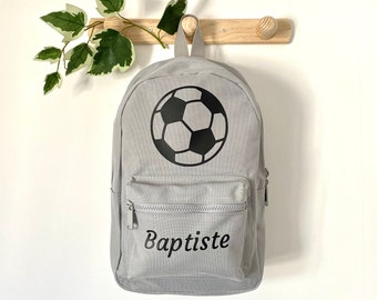 Children&#39;s backpack &quot;Soccer ball&quot; - Kindergarten backpack - Personalized backpack - First name backpack - Personalized school bag