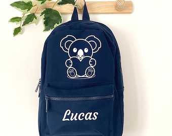 Personalisierter Kinderrucksack „Koala“ – Kindergartenrucksack – Personalisierter Rucksack – Kinderrucksack – Vornamenrucksack – Schultasche