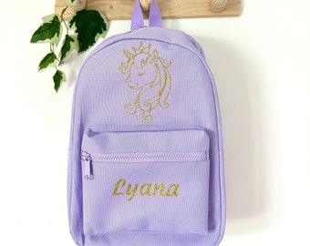Mochila infantil personalizada de unicornio - Mochila preescolar - Mochila personalizada - Mochila infantil - Mochila con nombre - Mochila escolar