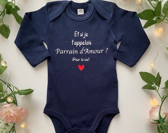 Gepersonaliseerd lichaam "En als ik je Godfather of Love noemde" - Gepersonaliseerd peetvaderlichaam - Peetvaderverzoek - Toekomstig peetvaderlichaam - Peetvadercadeau