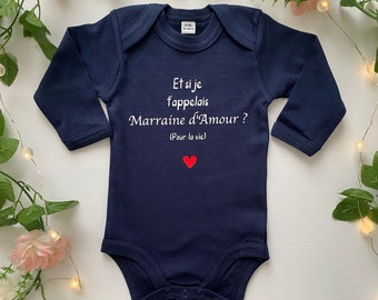 Personalized body "And if I called you Godmother of Love" - Godmother request - Personalized godmother gift - Future godmother body