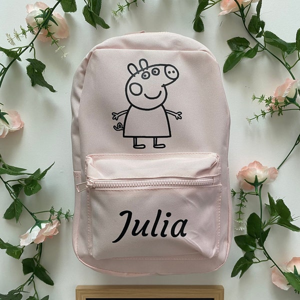 Sac à dos enfant Peppa Pig - Sac à dos maternelle - Sac à dos personnalisé - Sac à dos enfant - Sac à dos prénom - Sac d'école personnalisé