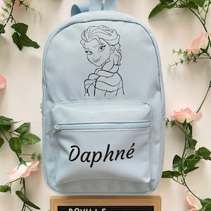 Children's backpack "Snow Queen" - Kindergarten backpack - Personalized backpack - Children's backpack - First name backpack - School bag